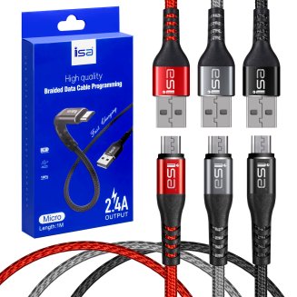 Кабель USB Type-C алюминий/нейлон 1м DC-B01 LUX ISA черный